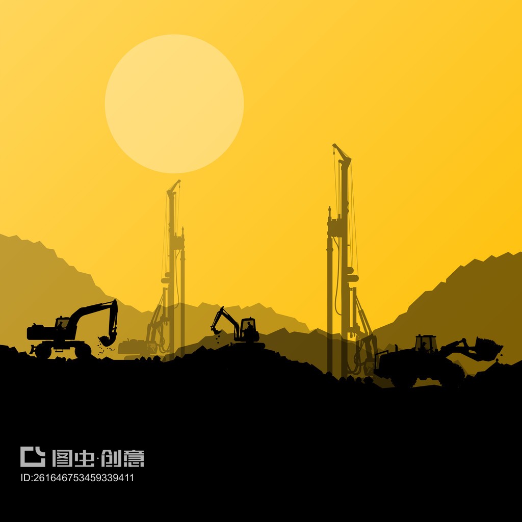 挖掘機裝載機、液壓機械、拖拉機和工人挖掘機Excavator loaders, hydraulic machines, tractors and workers digg